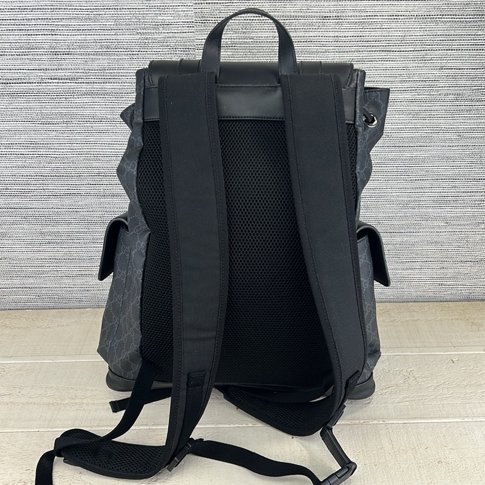 Gucci Double Pocket Backpack GG Coated Canvas Large ✅ COA Included - Picture 2 of 16